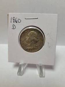 lot 113 image: 1960 WASHINGTON QUARTER 90% SILVER