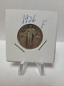 lot 130 image: 1926 STANDING LIBERTY QUARTER 90% SILVER