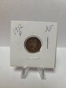 lot 153 image: 1912 Barber Dime--90% Silver