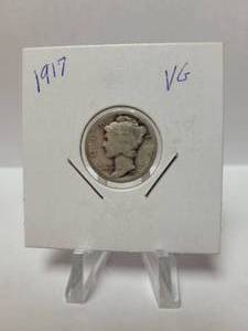 lot 159 image: 1917 Mercury Dime--90% Silver