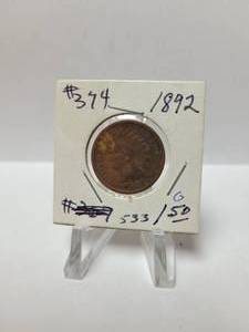lot 171 image: 1892 Indian Head Penny