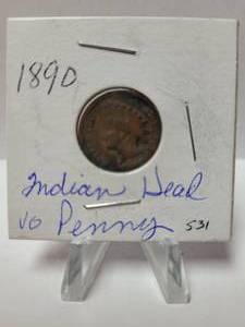 lot 181 image: 1890 Indian Head Penny