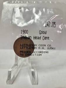 lot 191 image: 1900 Indian Head Penny