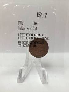 lot 192 image: 1905 Indian Head Penny