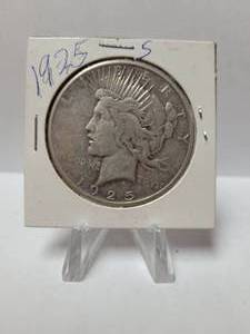 lot 196 image: 1925-S PEACE DOLLAR--90% SILVER