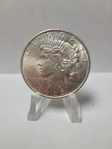 lot 198 image: 1923 PEACE DOLLAR--90% SILVER