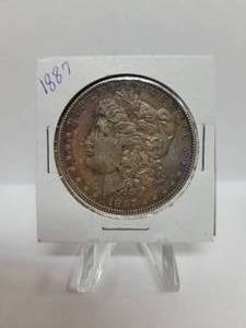 lot 216 image: 1887 Morgan Dollar--90% Silver