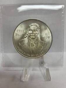 lot 246 image: 1979 Cien Pesos (Mexico 100 Pesos) Coin--72% Silver