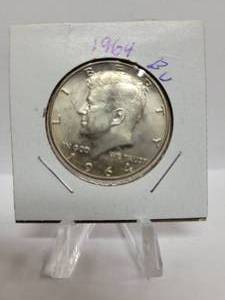 lot 266 image: 1964 Kennedy Half Dollar--90%SIlver