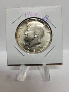 lot 267 image: 1964 Kennedy Half Dollar--90%SIlver