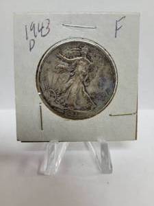 lot 271 image: 1943-D Walking Liberty Half Dollar--90% Silver