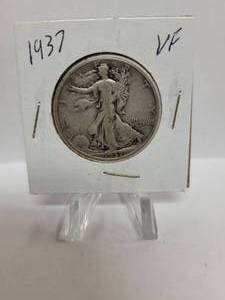 lot 278 image: 1937 Walking Liberty Half Dollar--90% Silver