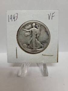 lot 279 image: 1943 Walking Liberty Half Dollar--90% Silver