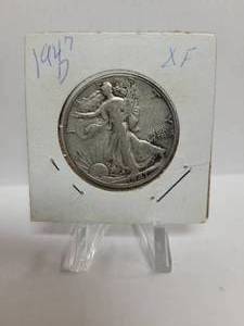 lot 281 image: 1947-D Walking Liberty Half Dollar--90% Silver