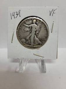lot 282 image: 1939 Walking Liberty Half Dollar--90% Silver