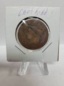 lot 289 image: Coronet Large Cent (Unreadable Date)