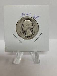 lot 297 image: 1942 Washington Quarter--90% Silver