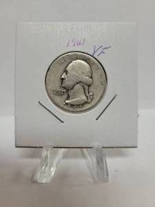 lot 307 image: 1941 Washington Quarter--90% Silver