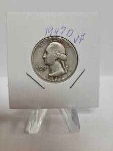 lot 308 image: 1947-D Washington Quarter--90% Silver