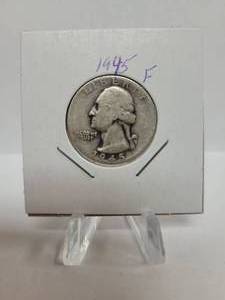 lot 314 image: 1945 Washington Quarter--90% Silver