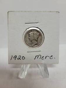 lot 337 image: 1920 MERCURY DIME--90% SILVER