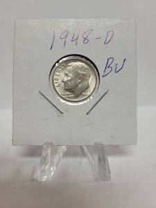 lot 346 image: 1948-D ROOSEVELT DIME--90% SILVER