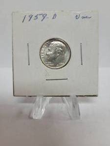 lot 352 image: 1959-D ROOSEVELT DIME--90% SILVER