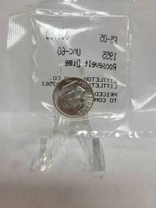 lot 357 image: 1955 ROOSEVELT DIME--90% SILVER