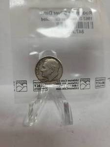lot 358 image: 1962-D ROOSEVELT DIME--90% SILVER