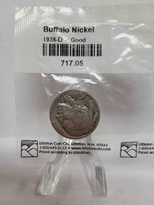 lot 377 image: 1936-D BUFFALO NICKEL