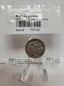 lot 378 image: 1937 BUFFALO NICKEL