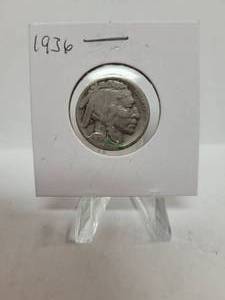 lot 385 image: 1936 BUFFALO NICKEL