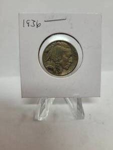 lot 388 image: 1936 BUFFALO NICKEL