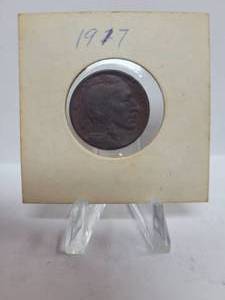 lot 389 image: 1917 BUFFALO NICKEL