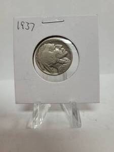 lot 395 image: 1937 BUFFALO NICKEL