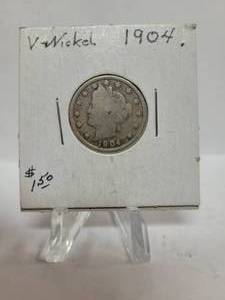 lot 398 image: 1904 LIBERTY HEAD V-NICKEL