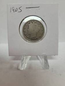 lot 400 image: 1905 LIBERTY HEAD V-NICKEL