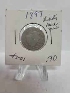 lot 401 image: 1897 LIBERTY HEAD V-NICKEL