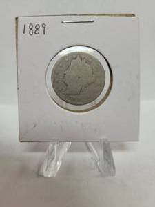 lot 402 image: 1889 LIBERTY HEAD V-NICKEL