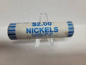 lot 409 image: UNCIRCULATED ROLL OF JEFFERSON NICKELS