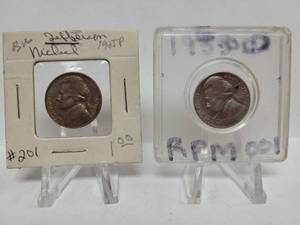 lot 411 image: 1955 & 1955-D JEFFERSON NICKELS