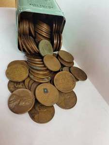 lot 414 image: 127) MIXED DATE, MINT & CONDITION 1909-1958 WHEAT PENNIES