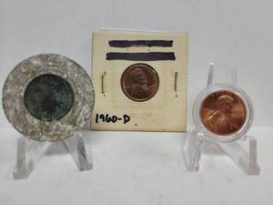 lot 419 image: 3) MIXED YEAR PENNIES