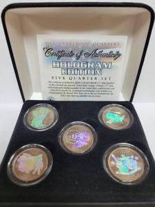 lot 439 image: 2002 HOLOGRAPHIC QUARTER SET