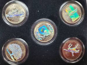lot 440 image: 1999 HOLOGRAPHIC QUARTER SET