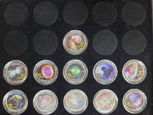 lot 446 image: AMERICAN SPACE COIN COLLECTION--PAINTED KENNEDY HALF DOLLARS