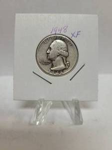 lot 450 image: 1948 WASHINGTON QUARTER--90% SILVER