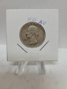 lot 452 image: 1935 WASHINGTON QUARTER--90% SILVER