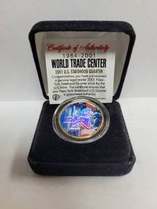 lot 458 image: 1964-2001 WORLD TRADE CENTER 2001 NEW YORK STATEHOOD QUARTER