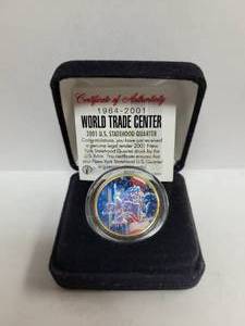lot 459 image: 1964-2001 WORLD TRADE CENTER 2001 NEW YORK STATEHOOD QUARTER